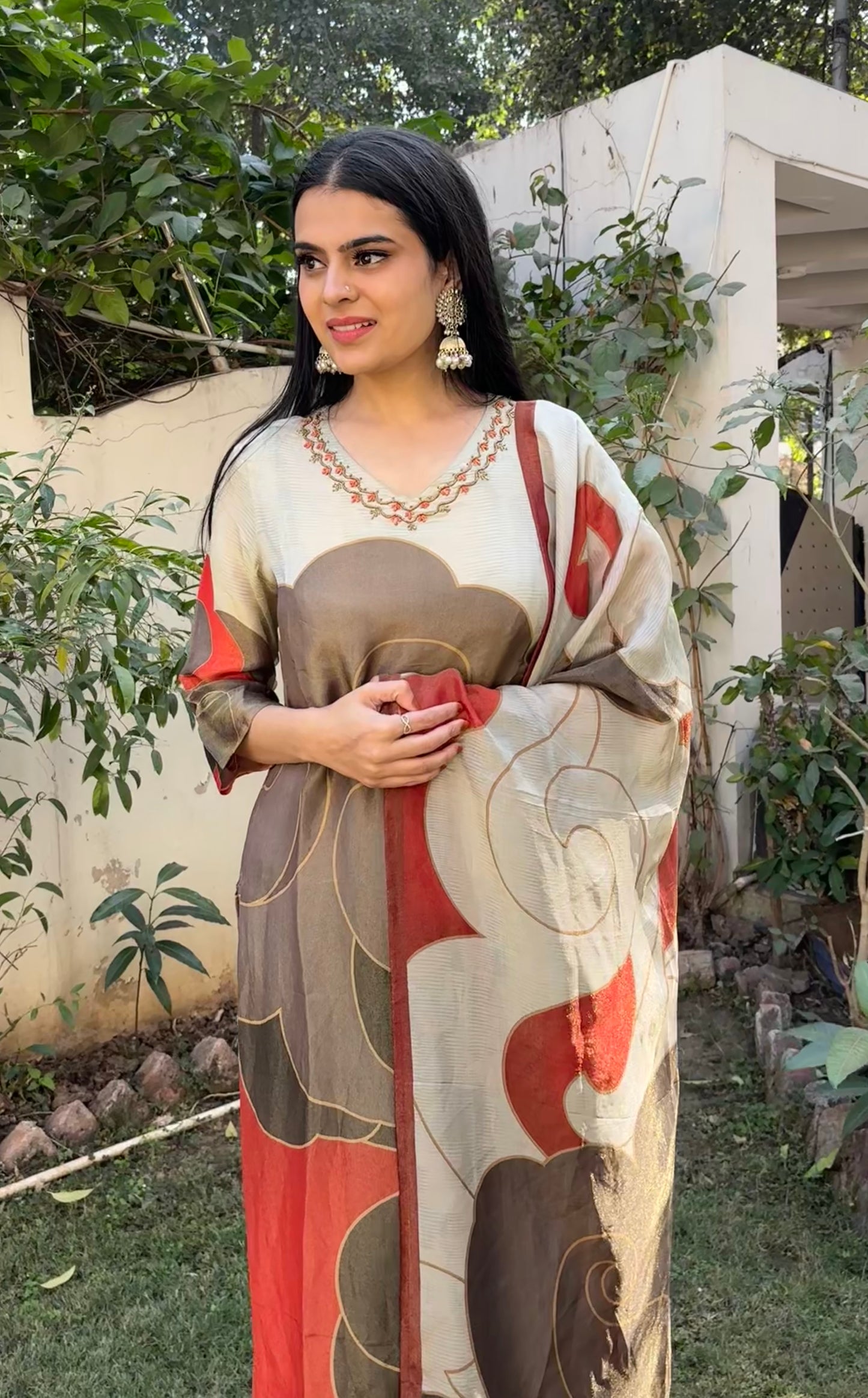 BHUVI SHIMMER TISSUE SUIT SET