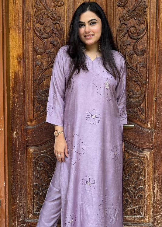 LILAC BLOOM KURTA SET
