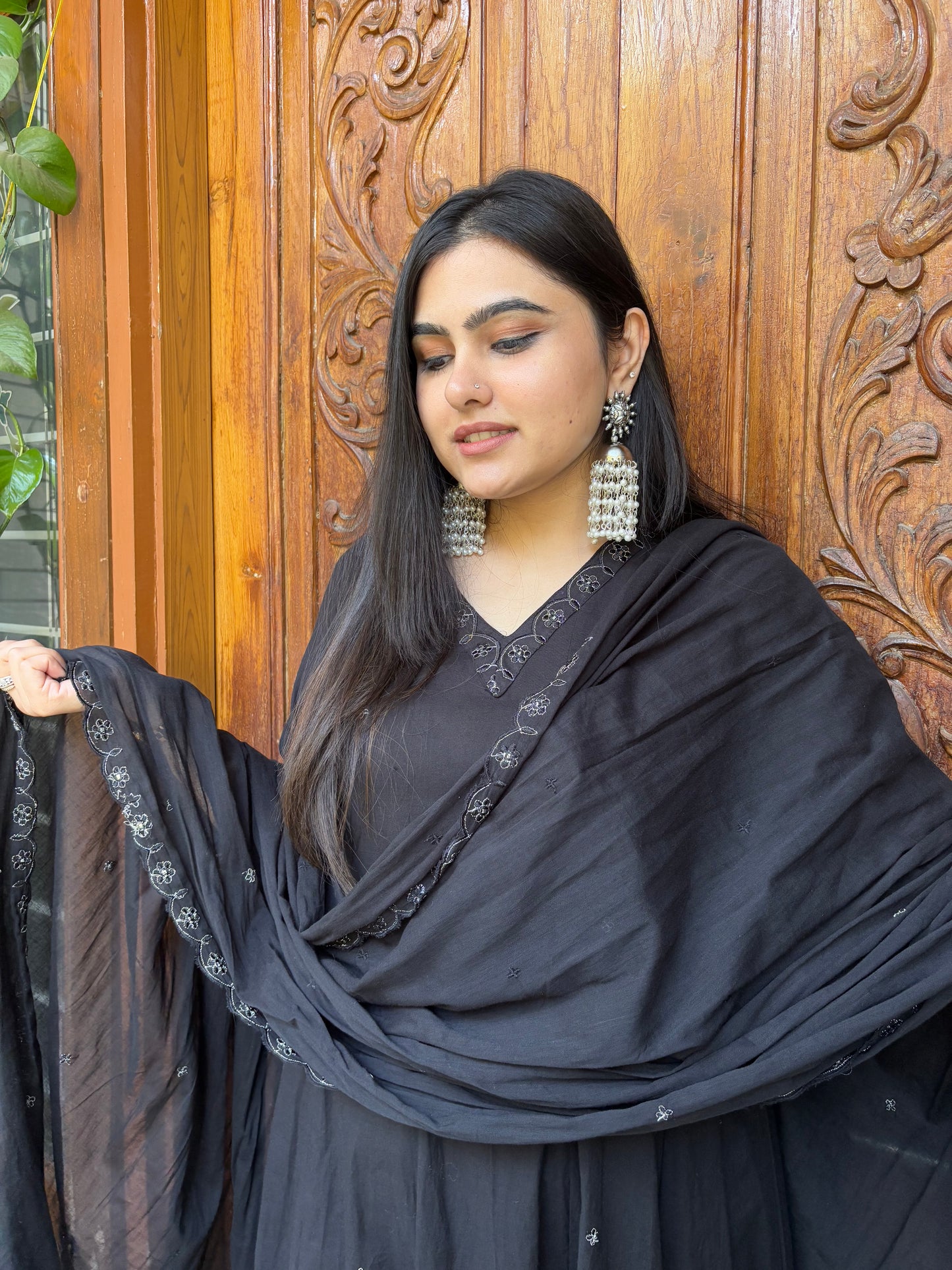 EMAYA ANARKALI BLACK SUIT SET