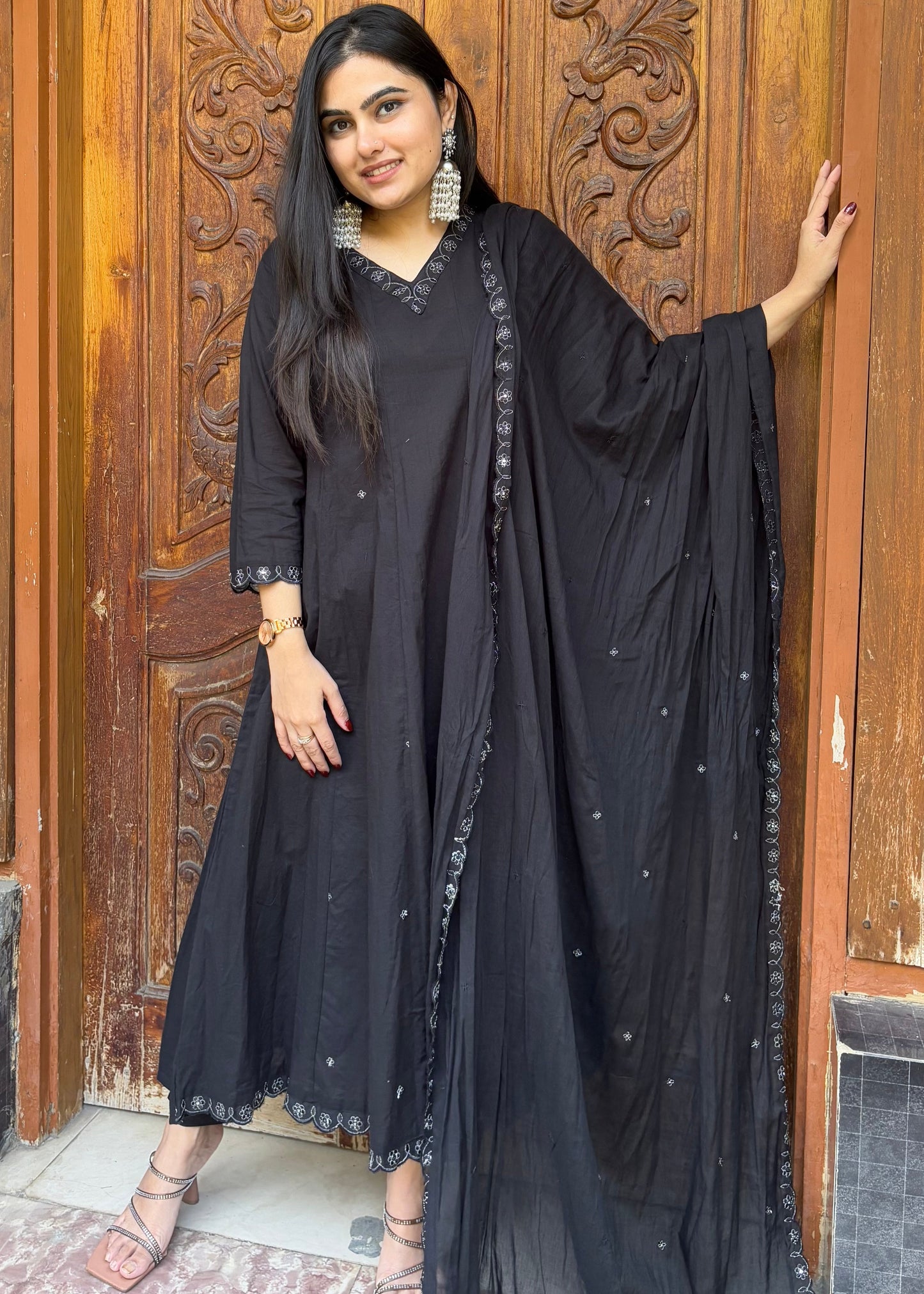 EMAYA ANARKALI BLACK SUIT SET