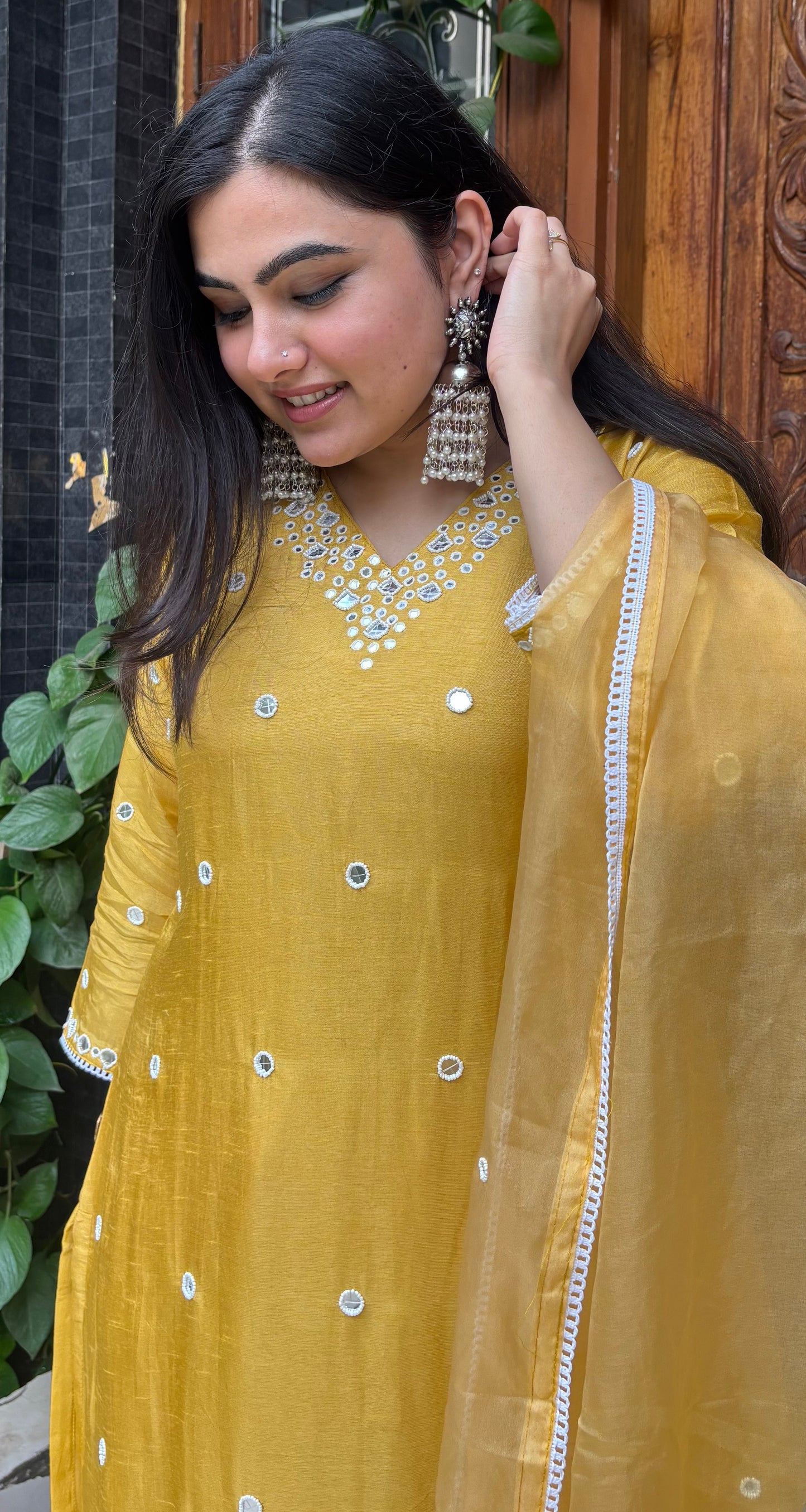 EDHA MIRROR WORK SUIT