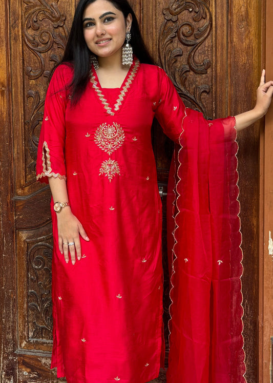 DEVI RED SUIT SET