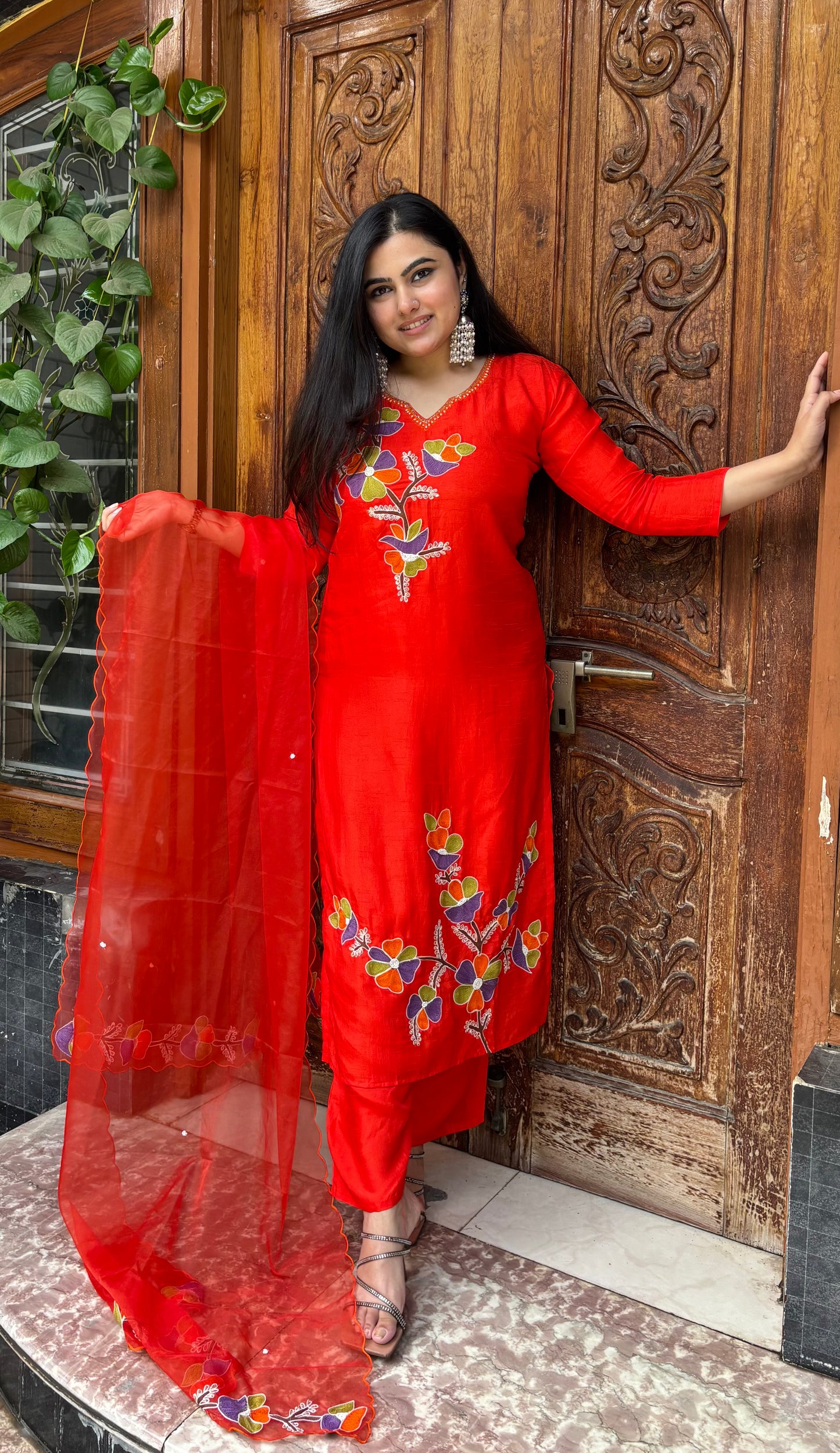 EKANTHA ORANGE SUIT SET