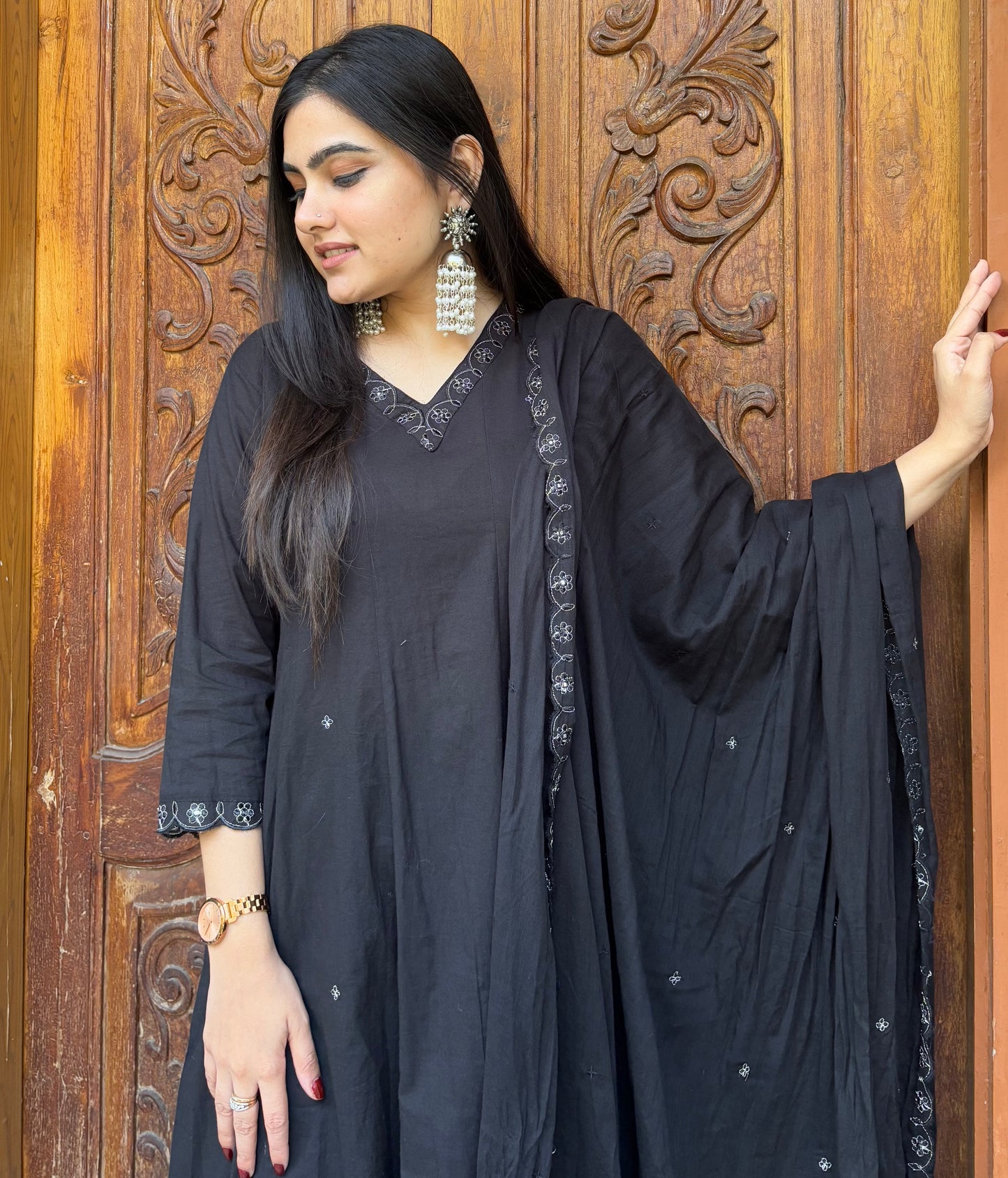 EMAYA ANARKALI BLACK SUIT SET