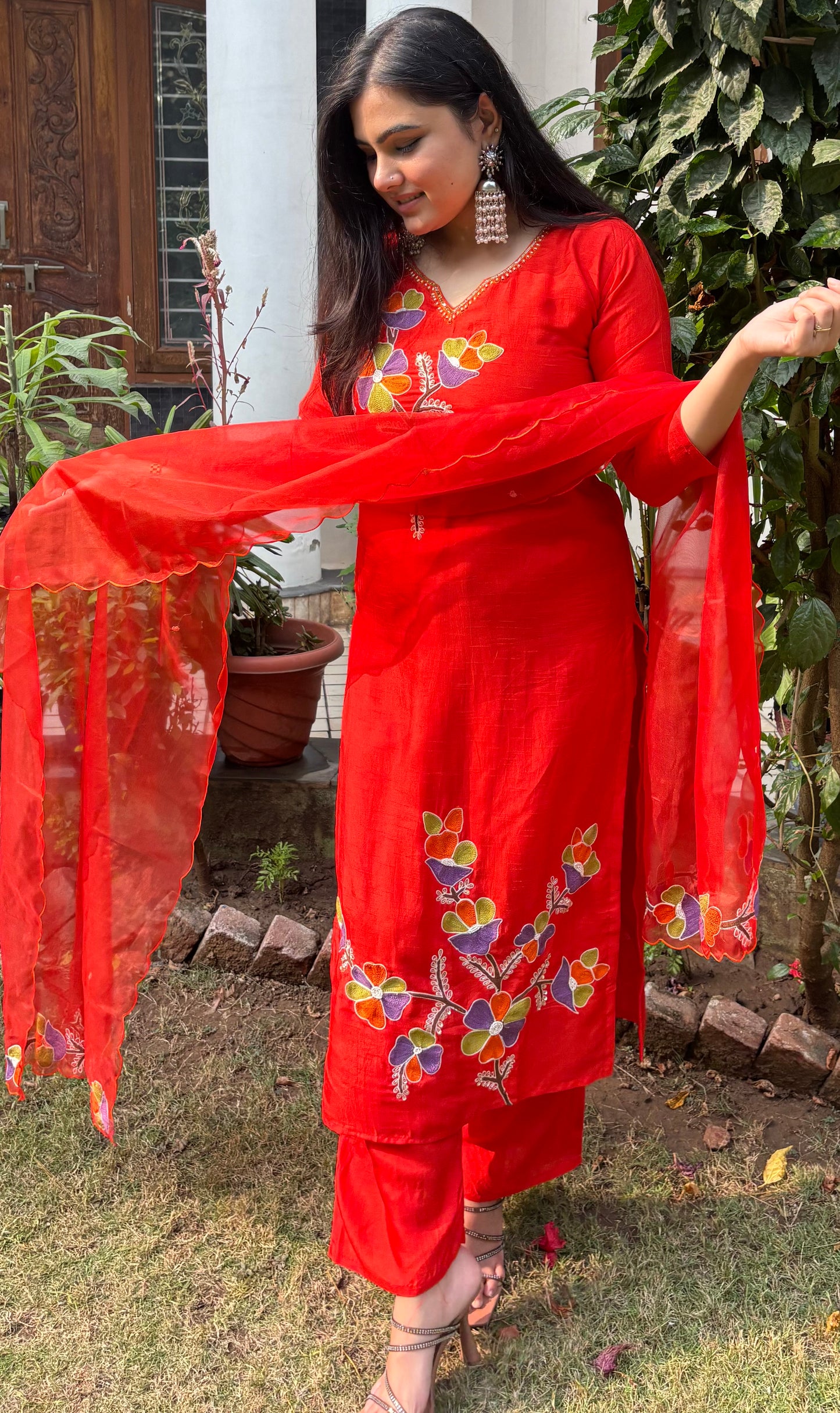 EKANTHA ORANGE SUIT SET