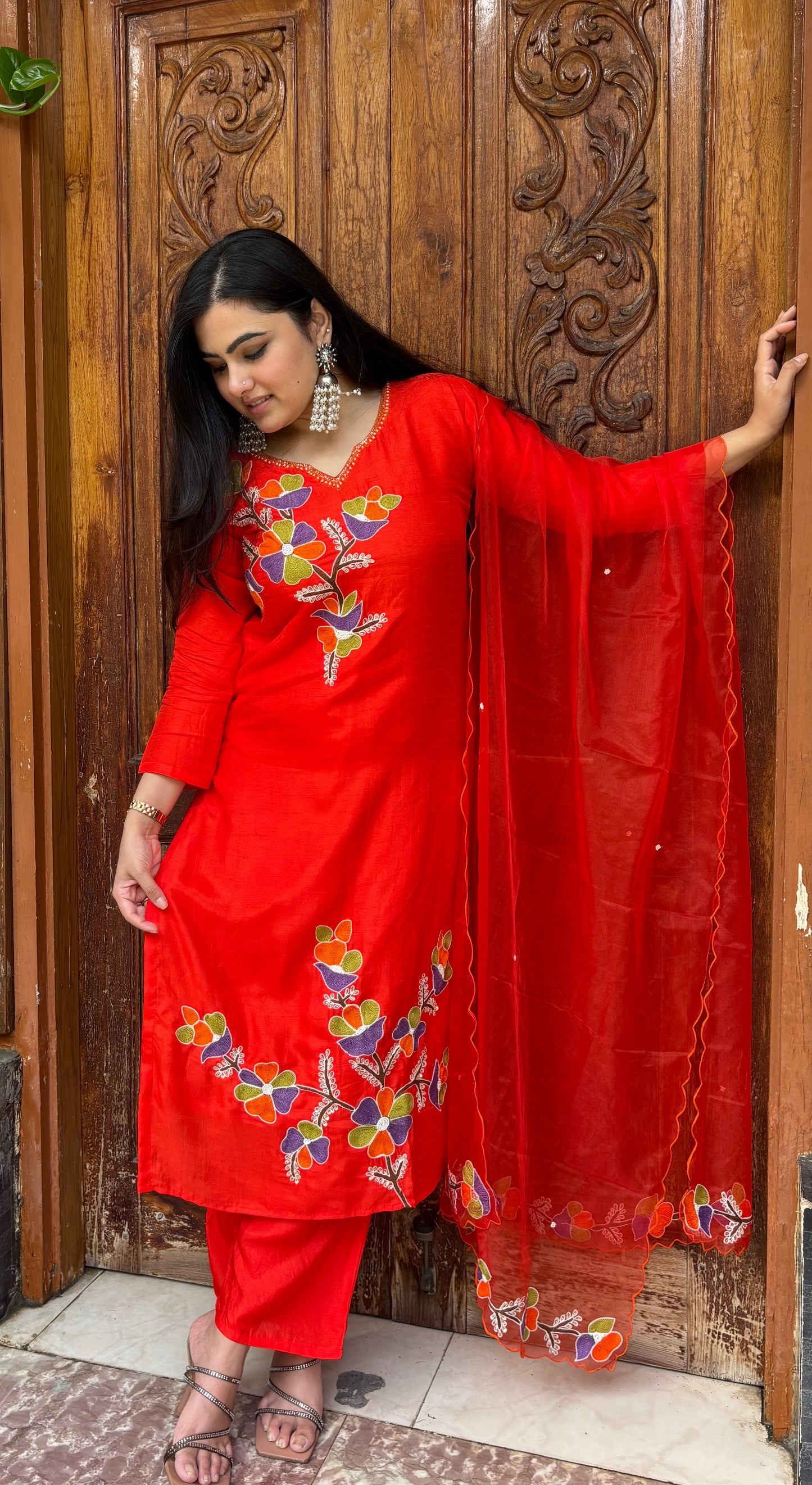 EKANTHA ORANGE SUIT SET